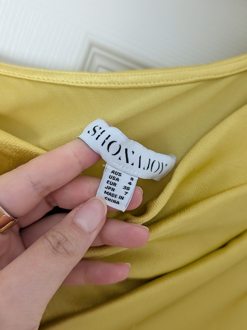 Shona Joy Lime Asymmetrical Long Sleeve Maxi Dress - Picture 2 of 7